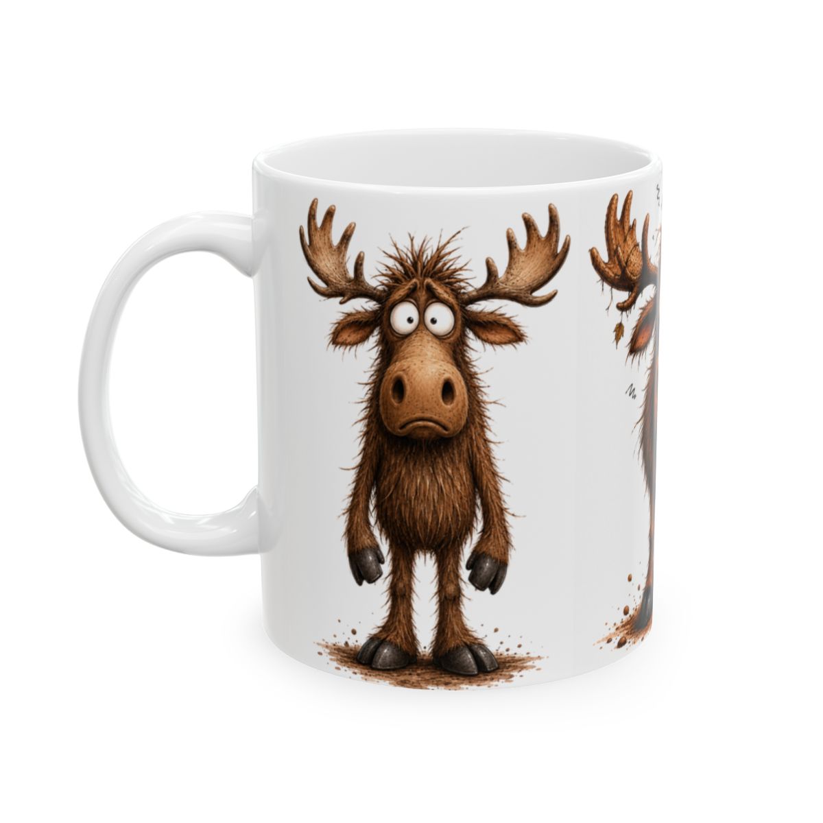 Frazzled Moose Mug | 15 oz Ceramic Moose Lover Mug