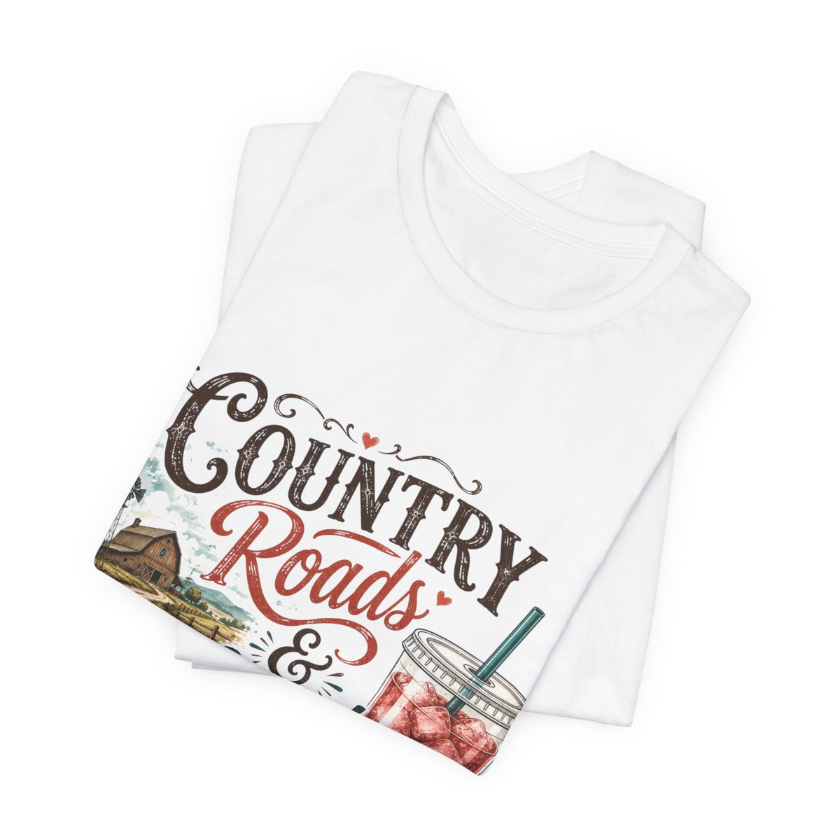 Country Roads & Loaded Tea T-Shirt | Country Tea Lover Tee