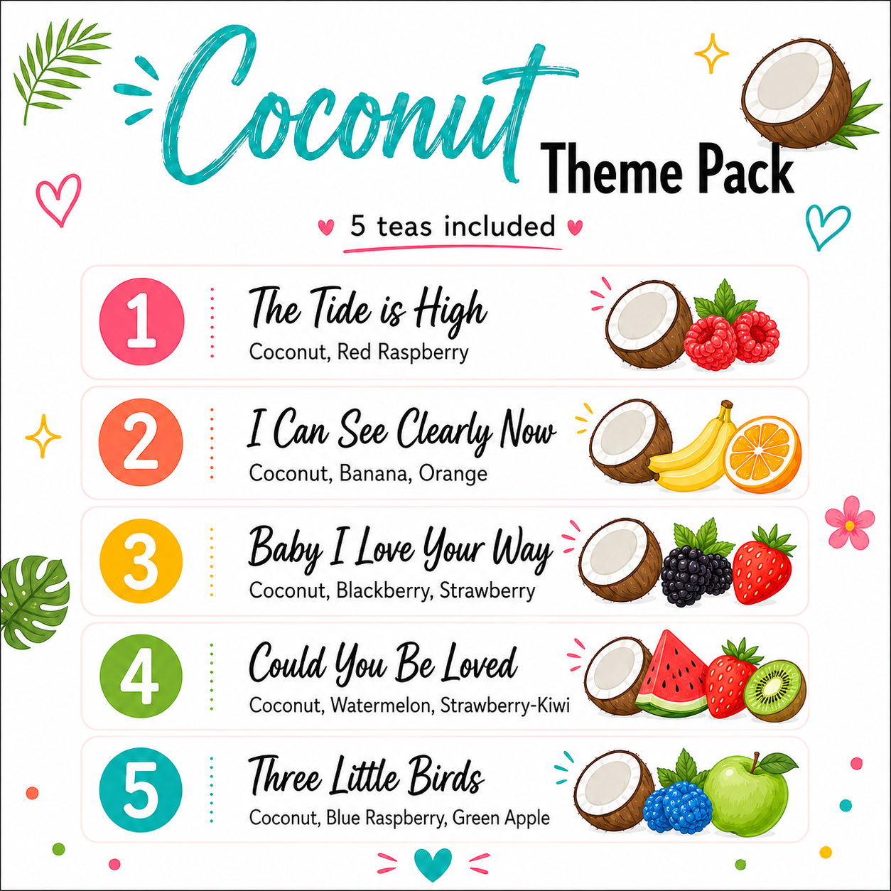 Coconut Flavors Loaded Tea 5-Pack