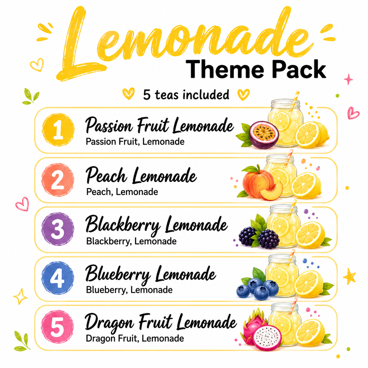 Lemonade Flavors Loaded Tea 5-Pack