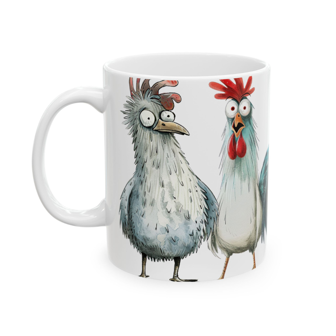 Colorful Chicken Mug | 15 oz Ceramic Chicken Lover Mug