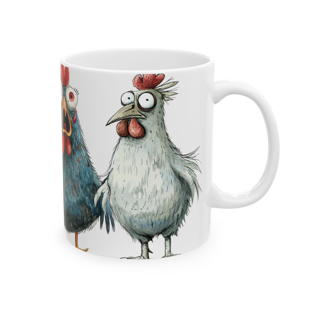 Colorful Chicken Mug | 15 oz Ceramic Chicken Lover Mug