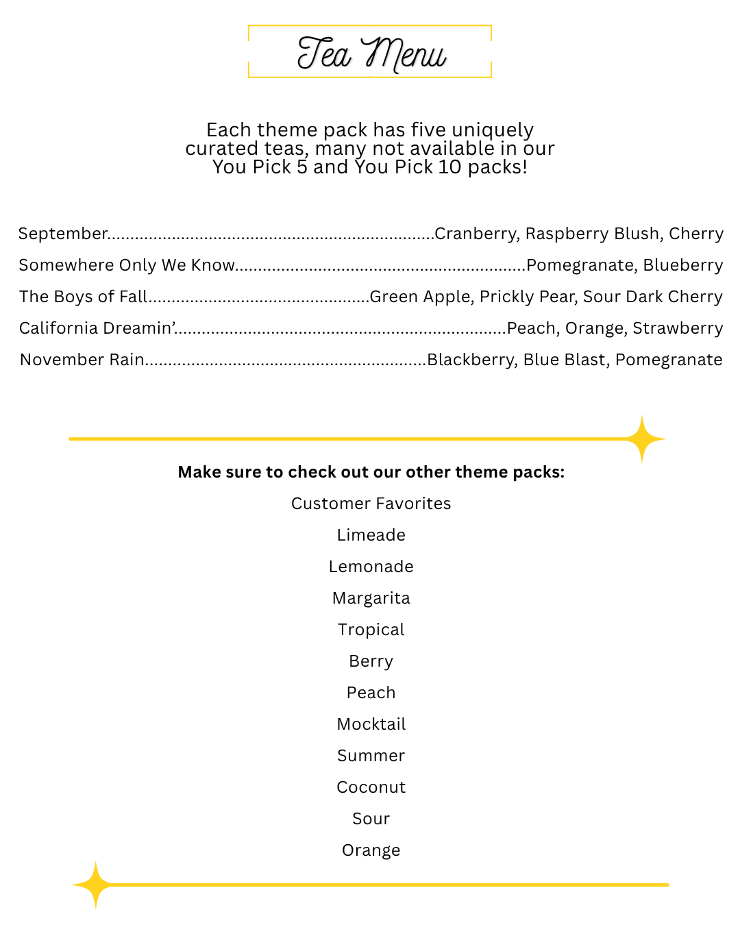 Fall Theme Variety Loaded Tea 5-Pack