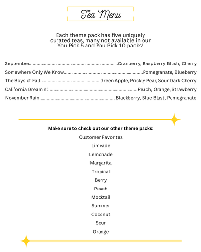 Fall Theme Variety Loaded Tea 5-Pack