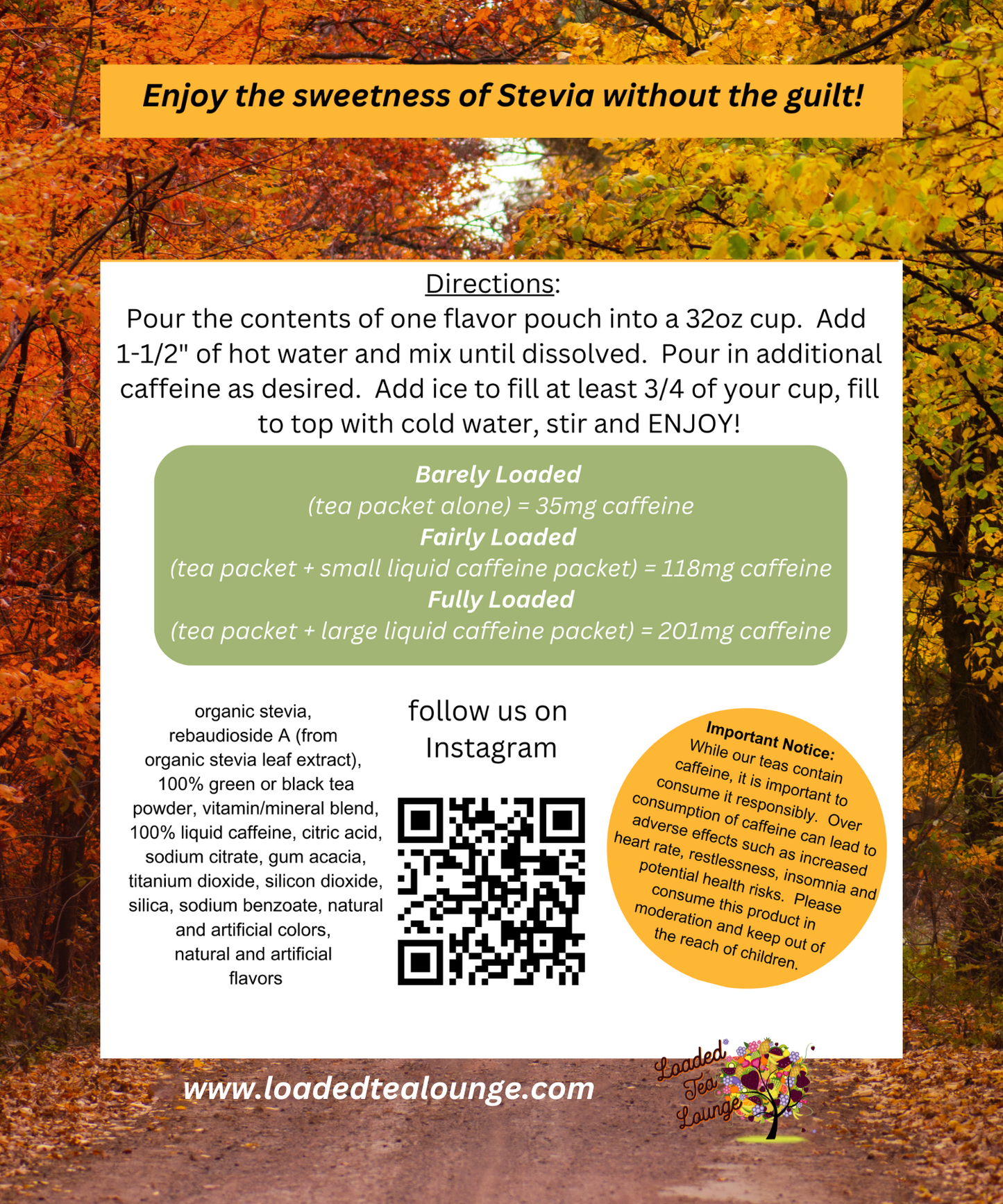 Fall Theme Variety Loaded Tea 5-Pack