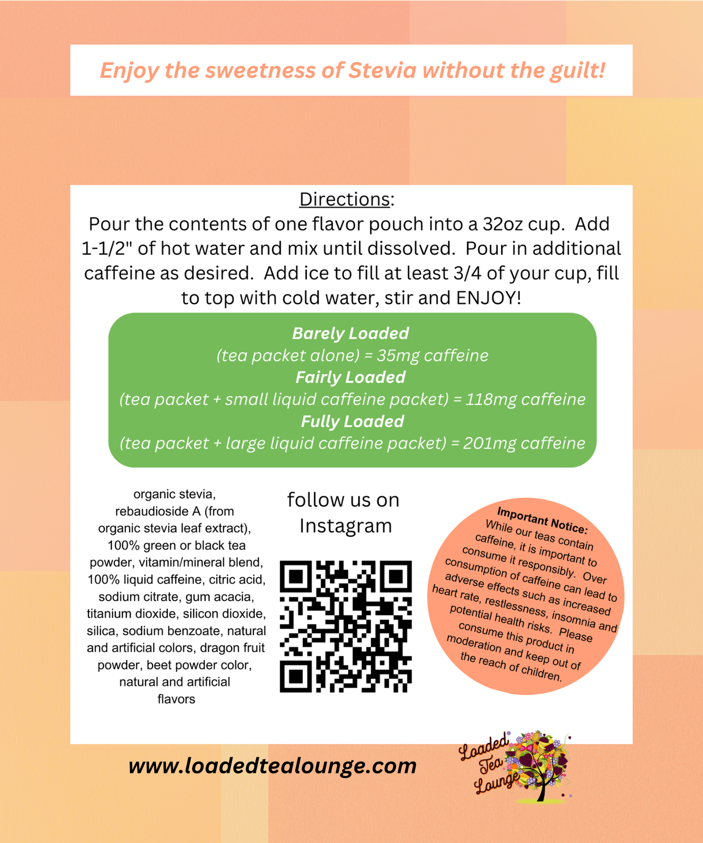 Peach Flavors Loaded Tea 5-Pack