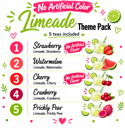 Stevia Only Loaded Tea: Limeade Flavors No Artifical Color Loaded Tea 5-Pack