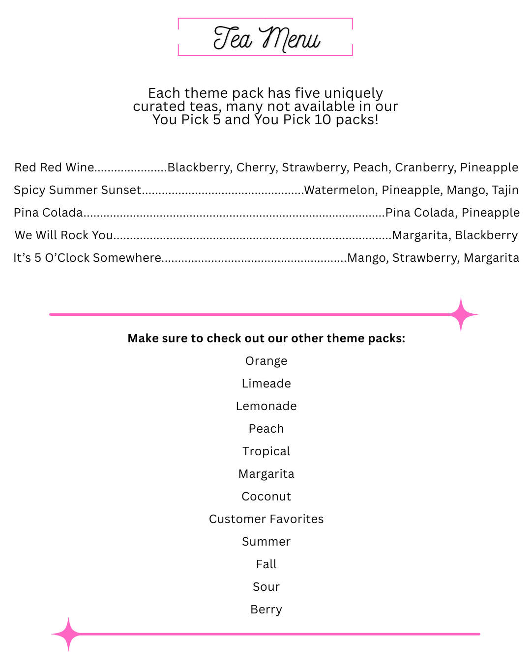 Mocktail Theme Variety Loaded Tea 5-Pack