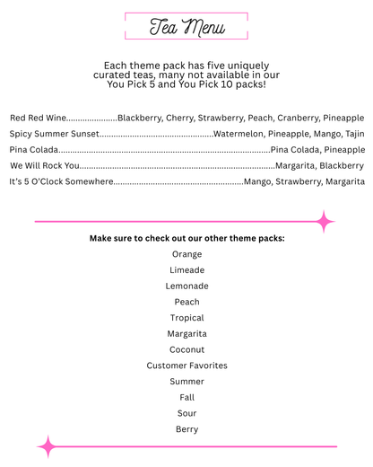 Mocktail Theme Variety Loaded Tea 5-Pack