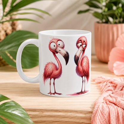 Colorful Flamingo Mug | 15 oz Ceramic Flamingo Lover Mug