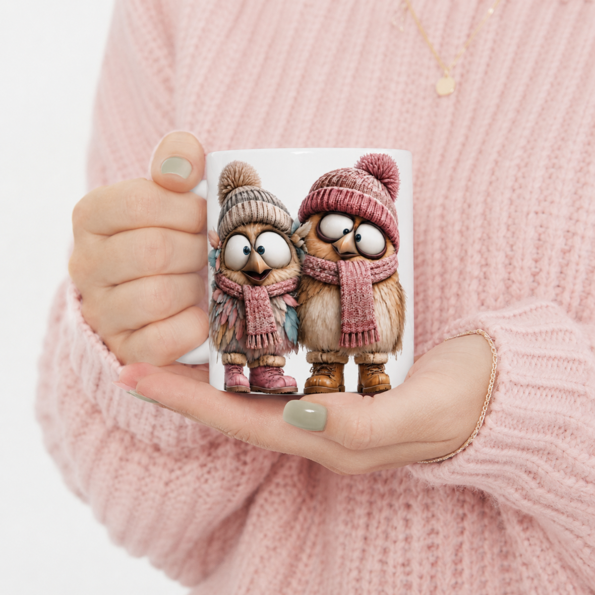 Winter Birds Mug | 15 oz Ceramic Bird Lover Mug