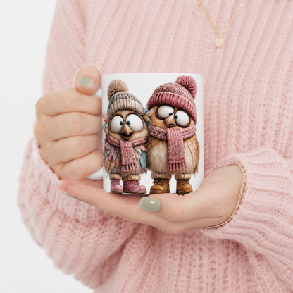 Winter Birds Mug | 15 oz Ceramic Bird Lover Mug